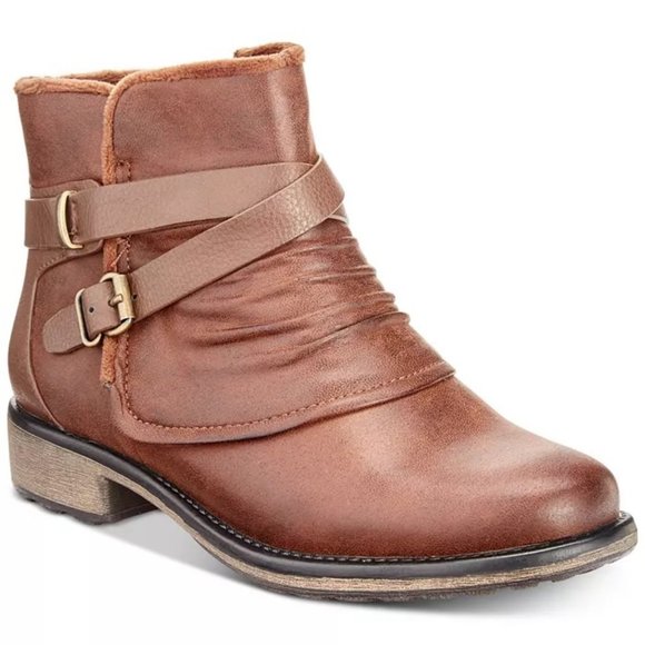 BareTraps LEXIS Women's Ankle Bootie - Crocodile Detail, Strap & Buckle, Leather Stacked Heel (2 Inch) - View #2